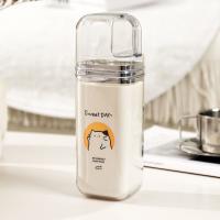 Cilindro de dientes de dibujos animados práctico, juego de tazas de lavado de plástico de gran capacidad, taza para enjuague bucal sellada, dispensador de pasta de dientes para acampar, 2 uds. - details 4