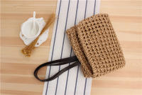 Bolso tejido de cuerda de papel informal de gran capacidad, bolso de hombro japonés y coreano, bolso tejido a mano de color sólido, bolso de viaje a casa de la serie Mori - details 6