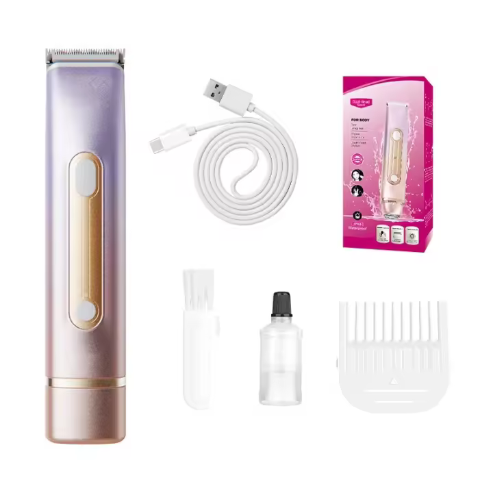 Removedor de pelo para mujeres, uso multifuncional en seco y húmedo, removedor de pelo eléctrico de doble cabezal para mujeres, removedor de pelo impermeable 2 en 1 de moda, seguro e indoloro - 1