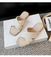 Sandalias De Pescador Tejidas Con Hierba Verano Para Mujer Nuevo Plano Sanya Nicho De Vacaciones De Viaje Zapatos Romanos Franceses - details 17