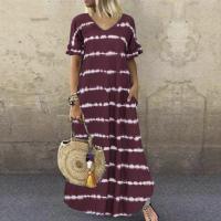 Vestido largo de manga corta para mujer, moda de verano - details 6