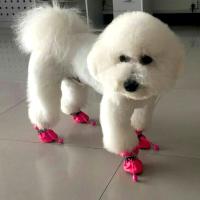 Zapatos cálidos de invierno para perro, botas antideslizantes impermeables para caminar al aire libre, accesorios para mascotas, pata protectora para cachorros y gatitos, 4 unids/set - details 3