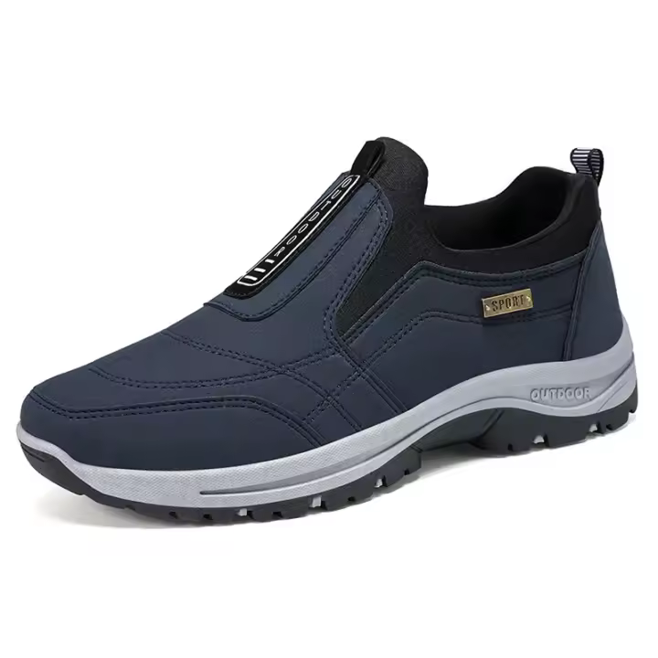 Zapatillas Deportivas para Hombre Suaves y Cómodas de Otoño Cierre Elástico Material de Cuero - 1