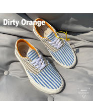 Zapatos de tablero bajos a rayas azul-marrón, talla extra grande para hombre y mujer, los mismos zapatos casuales versátiles. - details 2
