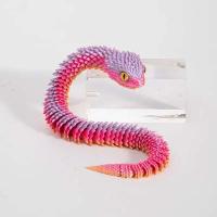 Figura de serpiente de simulación de articulación móvil impresa en 3D, adorno creativo de escritorio para el hogar y la Oficina, regalos artesanales de Año Nuevo - details 11