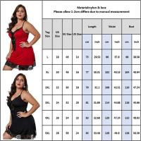Camisola delgada de gran tamaño para mujer, conjunto de lencería sexy de satén Ence, ropa de dormir para mujer, ropa para el hogar - details 1