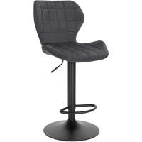 Silla de Comedor Giratoria de 360° Alto de Terciopelo con Resalto y Reposapiés Ajustable en Altura 60-82 cm Negro BH324sz-1 - details 18