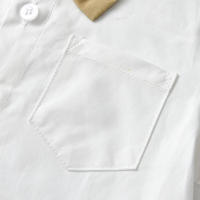 Nuevo traje para niños, camisa de algodón de manga larga con cuello vuelto, mono, conjunto de dos piezas, estilo coreano - details 4