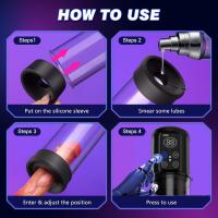 Bomba para pene, juguetes sexuales masculinos, bomba eléctrica de vacío y agua para pene, 4 niveles de presión y 3 modos inteligentes de entrenamiento de succión, juguetes sexuales para adultos para hombres, erección para agrandar el pene - details 1