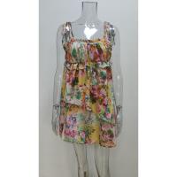 Vestido de primavera 2025 para mujer, estilo europeo y americano, estampado floral francés, sin espalda, con abertura y tirantes finos. - details 12