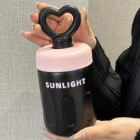 Bonita taza termo de 500ml de acero inoxidable para mantener el calor, taza con pajita con mango de amor y hielo, taza de café sellada con pajita para el hogar - details 8