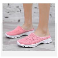 Zapatos de pareja informales ultraligeros de talla extra grande para hombre y mujer, malla tejida con tendencia sin tacón, medio soporte para el pie - details 5