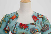 Fiesta de mujer, falda fina de lunares, retro, elegante - details 6