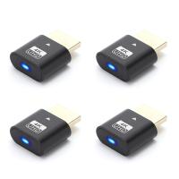 Enchufe simulado 4K con luz LED para tarjetas gráficas, accesorios para PC, adaptador de pantalla Vistual para portátil, Compatible con HDMI, 4 Uds. - details 0