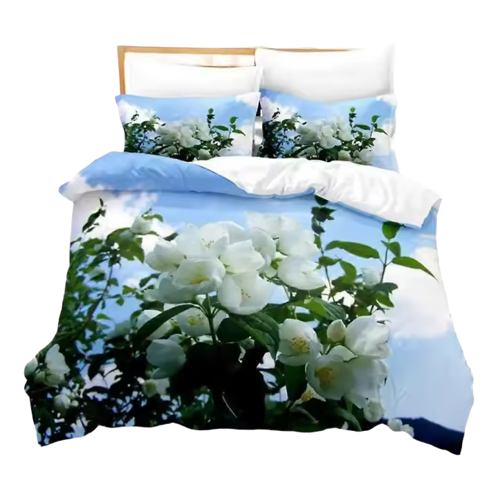 Juego de Ropa de Cama Gardenia Conjunto de Almohada de 3 Piezas con Estampado Digital - 1