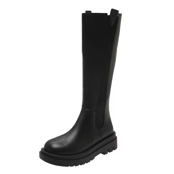 Nuevas Botas De Locomotora Versátiles Para Mujer, Botas Finas De Suela Gruesa - 1