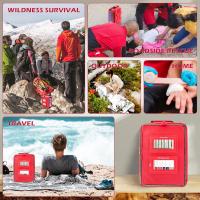 Kit de primeros auxilios actualizado 2025 para automóvil, kit de supervivencia de emergencia de 165 piezas pequeño para viajes, kit médico/kit médico con suministros esenciales, kit de primeros auxilios para traumatismos para camping, hogar, senderismo, b - details 4