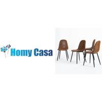 Juego de 4 sillas de comedor con asiento y respaldo suaves, con patas de metal macizo, para salón, dormitorio, cocina o comedor, ante marrón - details 8