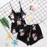 Ropa interior de mujer, ropa de dormir de seda satinada, chaleco, pantalones cortos, conjunto de dos piezas de verano, ropa de dormir para mujer - details 13