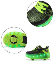 Zapatos de skate LED para niños y niñas, zapatos deportivos informales transpirables con carga USB, tamaño verdadero para edades de 7 a 13 años - details 2