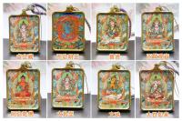 Colgante de titanio stl pur pintado a mano Ocho grandes guardianes de Npal Xizang Thangka ncklac Gawu caja color dorado dos no - details 7