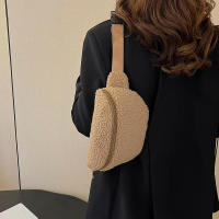 Cintura de felpa de invierno para mujer, bolso de cinturón para teléfono de estilo de diseñador de hombro informal Unisex - details 2