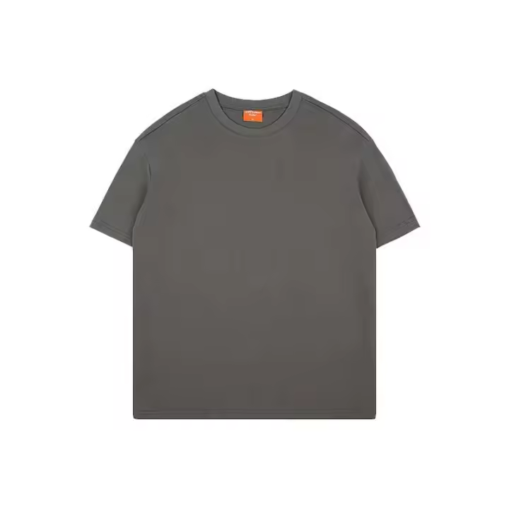 Camiseta de hombre con hombros descubiertos, 100% algodón, de gran tamaño, a la moda, con logotipo impreso - 1