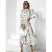 Vestidos elegantes y bonitos estampados para mujer, vestido suelto de manga larga con cuello redondo, nueva promoción - details 17
