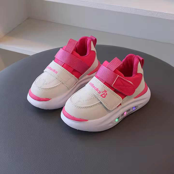 Primavera y otoño nuevos niños Casual versátil cómodo luminoso zapatillas niñas antideslizante moda papá zapatos marea - 1