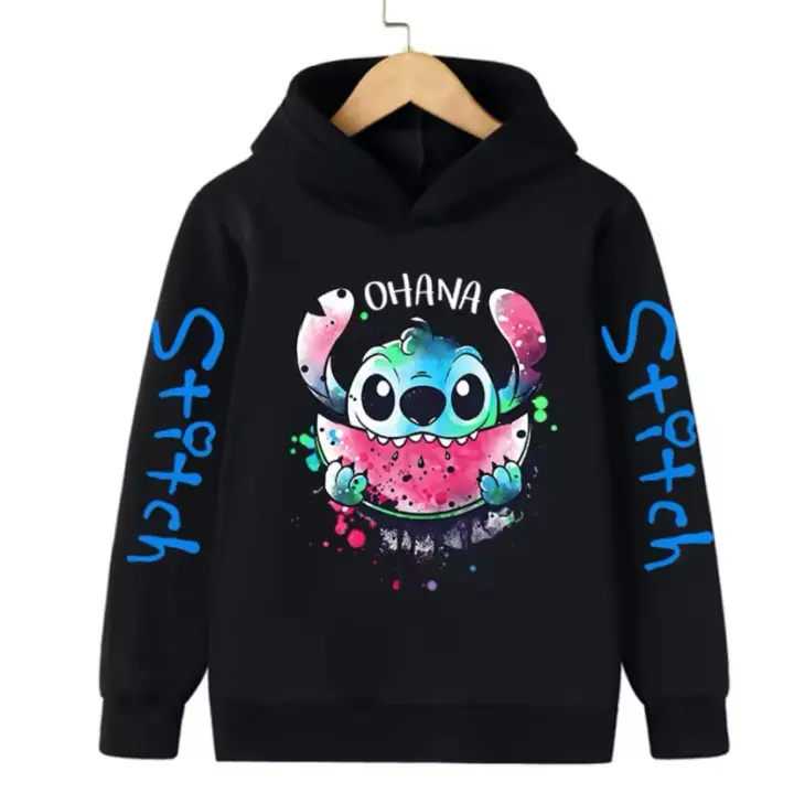 Sudaderas con capucha con estampado de dibujos animados de la serie Stitch para niños y niñas - 1