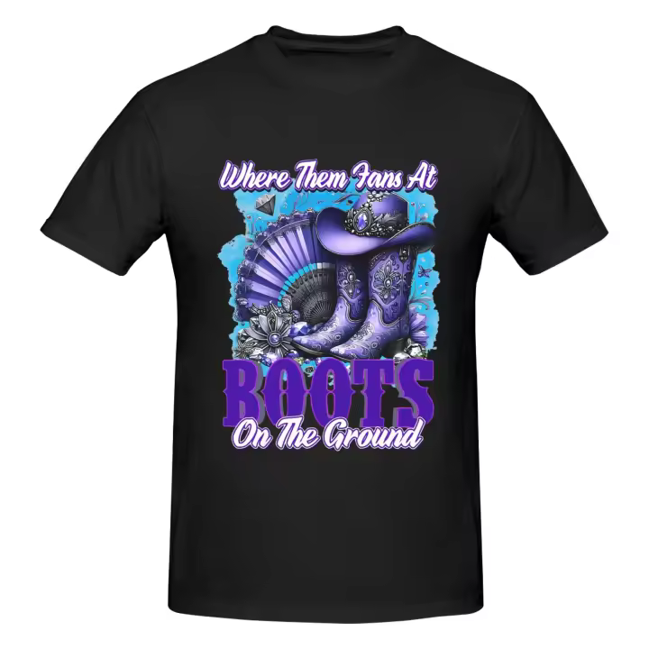 Camiseta Country Chicana 180g Algodón – Botas en el suelo – Diseño Floral Vaquero Estilo Latino - 1