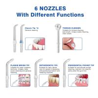 Irrigador bucal de hilo dental con 5 modos, limpiador de dientes de agua, 6 puntas, portátil recargable a prueba de agua IPX7 - details 4