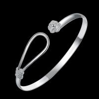 Pulsera de plata para mujer, brazalete con diseño de flores y plantas, regalo romántico - details 4