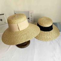 Sombreros anchos de diseño para mujer, sombrero de playa de iglesia de verano con cinta de paja recortada de grosgrain, hecho a mano - details 1