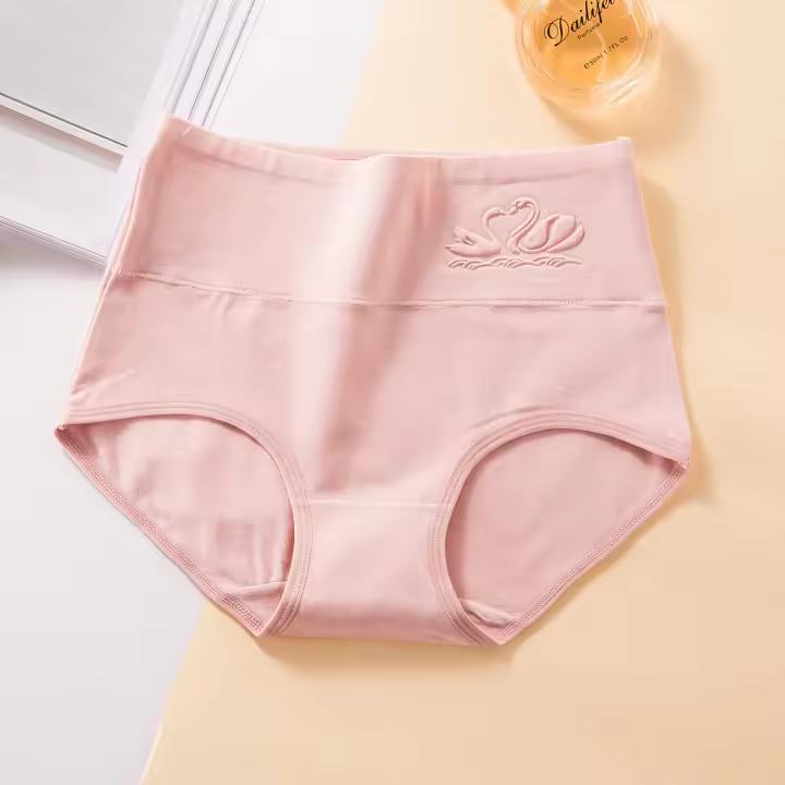 Bragas de Algodón de Talla Grande para Mujeres Ropa Interior de Cintura Alta con Estampado Lindo Lencería Sexy sin Costuras Hechas en China - 1