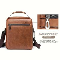 Bolso Cruzado de Cuero PU para Hombres Tamaño 9.7