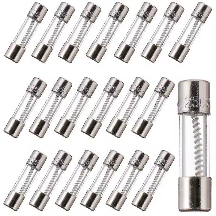 Fusibles de Soplo Lento 3.15 Amp 250 Volt Tubo de Vidrio 0.2 x 0.78 Pulgadas Paquete de 20 Pcs - 1