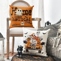 4 fundas de almohada para Halloween, decoración con diseño de calabaza y lunares, 45x45 cm - details 3