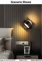 LEFANGXING Lámpara de Pared LED 12CM, Rotativa, Luz Luminosa para Dormitorio y Sala de Estar - details 1