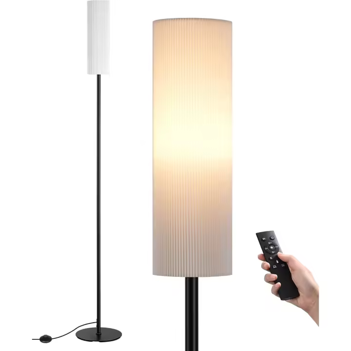 Lámpara de Pie LED Regulable con Control Remoto Lámpara de Lectura para Dormitorio y Salón - 1