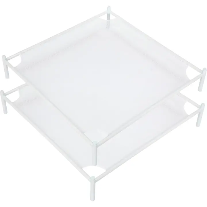 Perchero de Secado de Suéter de 2 Capas Secador de Ropa Plana Portátil para Interiores y Exteriores - 1