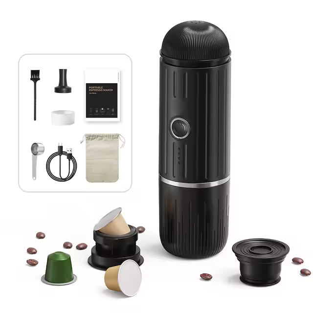Cafetera portátil Express, compatible con Nexpresso Dolce Pod, cápsula de café en Polvo para Coche y Hogar - 1