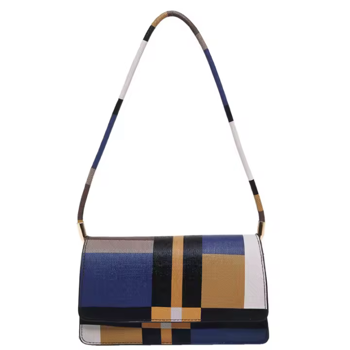 Bolso cuadrado pequeño con contraste de color para mujer, moda Popular, novedad de verano, bolso de un solo hombro, 2025 - 1