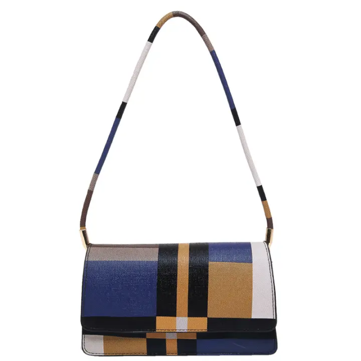Bolso cuadrado pequeño con contraste de color para mujer, moda Popular, novedad de verano, bolso de un solo hombro, 2025 - 1