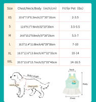 Vestido de Perrito para Exteriores Moda Set de Mascotas para Niñas Gatos Primavera Verano Material de Poliéster Diseño de Dibujos Animados Resistente a la Suciedad Ligero - details 5