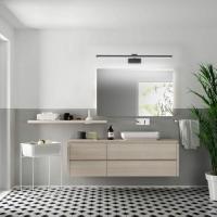 Lámpara LED de Espejo 24W 1170LM Lámpara de espejo Aplique Blanco Frio 5500K Luz natural para Espejo Muebles de Maquillaje Aparato Montado en la Pared, Negro, 80CM - details 2