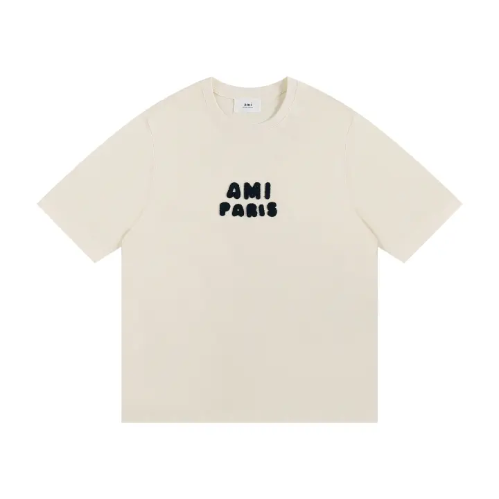 AMI Primavera/Verano nuevo estilo camisetas, camisa de manga corta multifuncional deportiva informal de marca de moda con bordado 3D para hombre - 1