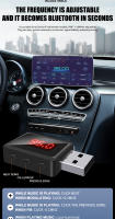Transmisor FM con Bluetooth 5,3 para coche, dispositivo con micrófono, manos libres, receptor de Audio estéreo sin pérdidas, música, pantalla LED, adaptador inalámbrico USB - details 4