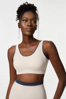 Ropa interior deportiva Sexy para mujer, sujetadores de Yoga de alto impacto con contraste de Color, Tops cortos de Fitness con - details 11
