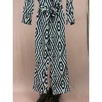 Pantalones de manga larga ajustados con cuello en V para mujer, mono de tendencia, impresión geométrica, otoño e invierno, 2024 - details 9